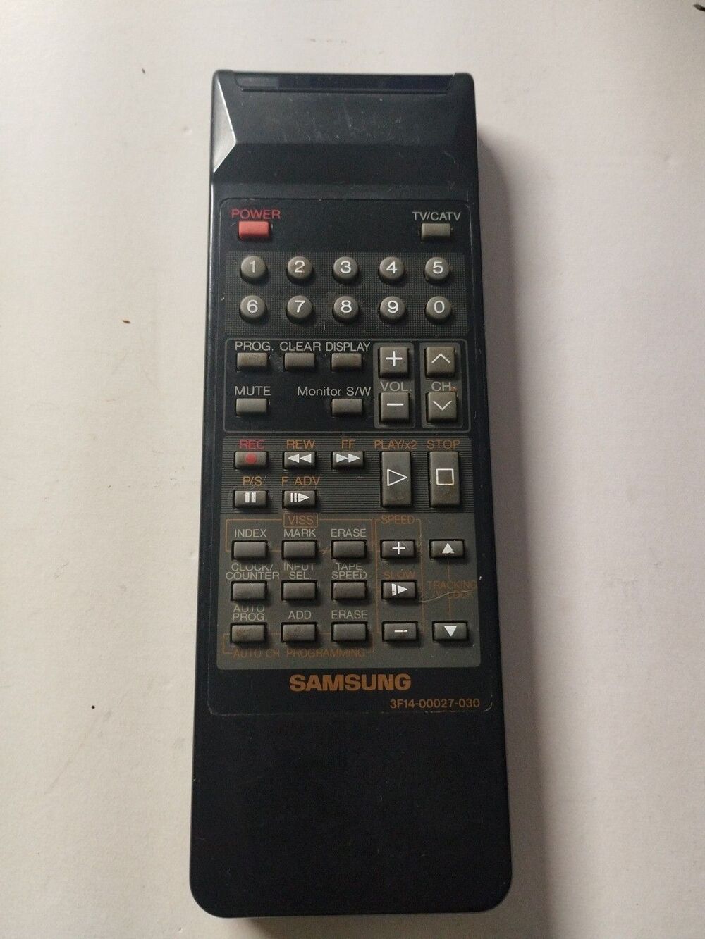 Samsung 3F14-00027-030 TV VCR Remote Control - Tested & Works